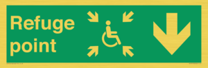 Refuge Point Down Arrow or Ahead